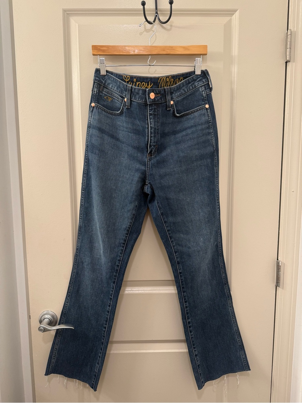 Wrangler x Lainey Wilson Dark Blue Denim Boot Hugger Jeans